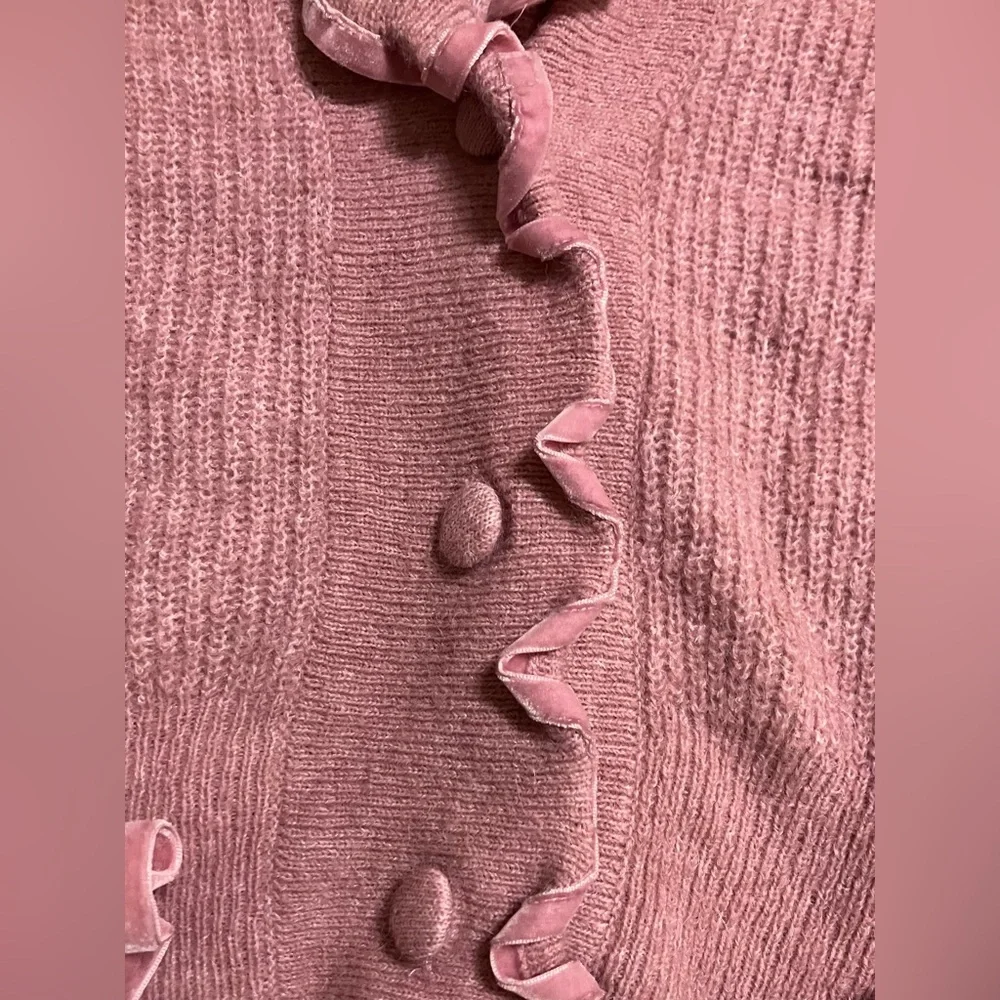 Zara NWT Pink Ruffled Cardigan - Picture 6 of 11